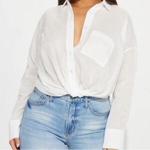 Vibrant Hot Pink Sheer Blouse